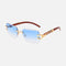 Blue Lenses / Wooden Frame