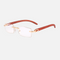 Clear Lenses / Wooden Frame