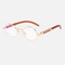Clear Lenses / Wooden Frame