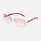 Light Pink Lenses / Wooden Frame